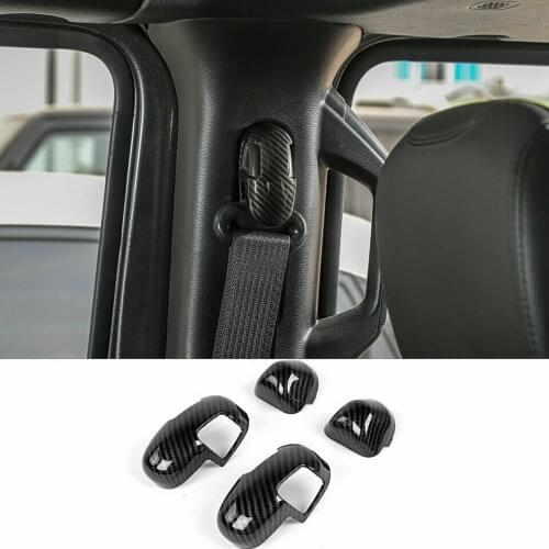 Car Safety Belt Buckle Button Decoration Cover Trim for Jeep Wrangler JL 2018