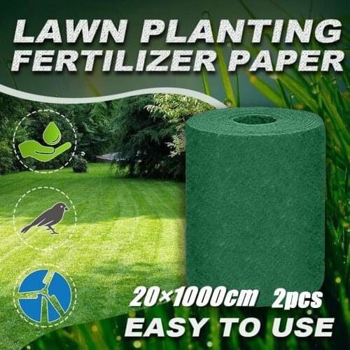 Biodegradable Grass Seed Mat Fertilizer Garden Seed Starter Mat 10M x 0.2M Grass Seed Carpet Seed Starter Mat Garden Supplies