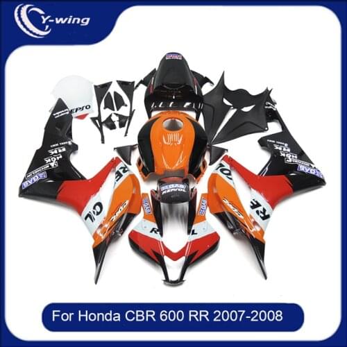 For Honda CBR600RR CBR600 RR 2007-2008 Motorcycle ABS Full Car Fairing for CBR 600 RR 07-08 Body REPSOL Protection Shell