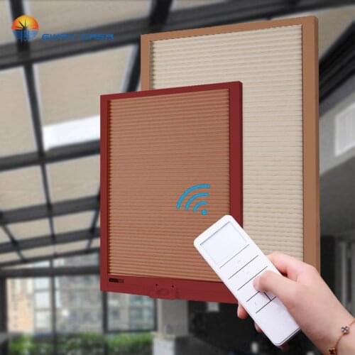 Roof window blinds honeycomb electric blinds skylight honeycomb shades smart customized size cellular blinds HCB-FF