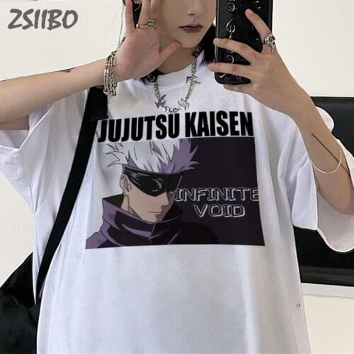 Harajuku Mens tshirt Jujutsu Kaisen Yuji Itadori Unisex T Shirt Gojo SatoruCartoon Anime Casual T-shirt Male Tops Hip Hop Tees