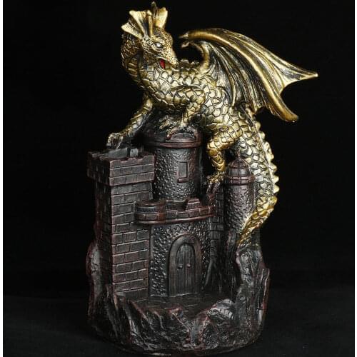 Fly Dragon Incense Burner Bunker Smoke Waterfall Incense Burner Incense Cone Sticks Holder Vintage Home Decor 20 PCS Cones Gift