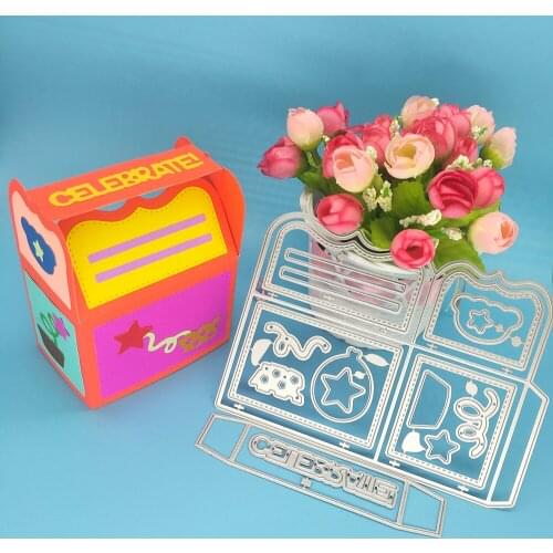 Exquisite Christmas 3D gift box metal cutting mold, used for DIY scrapbook, card, photo album decoration, embossing crafts