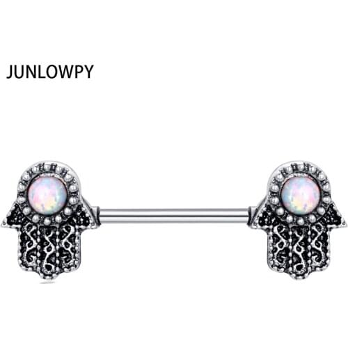 JUNLOWPY Mix 3 Colors 18pcs Double Finger Nipple Barbell Ring Stainless Piercing Ear Bar Body Jewelry Earring Tragus Cartilage