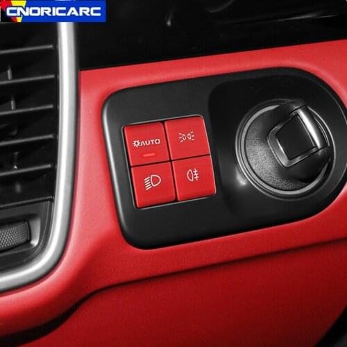 Car Front Headlight Switch Control Button Decoration Sticker Trim For Porsche Cayenne 2018-2021 Interior Accessories