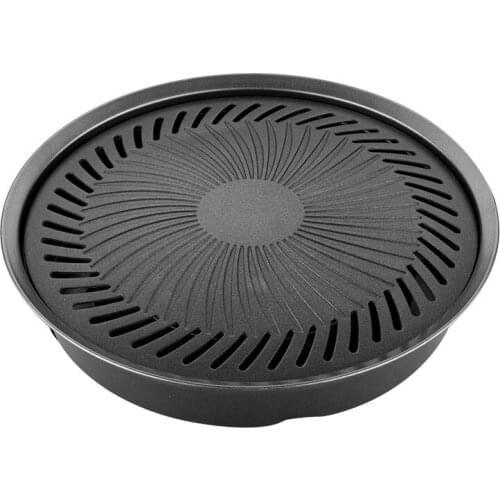 Korean barbecue tray outdoor portable oven plate picnic family BBQ smokeless non-sticky roasting gas grill pan bakeware