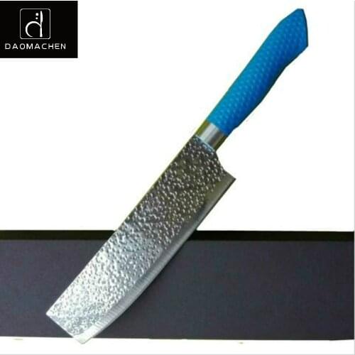 High quality 7"inch Utility Chef Knives Imitation Damascus steel Santoku kitchen Knives Sharp Cleaver Slicing Knives Gift Knife