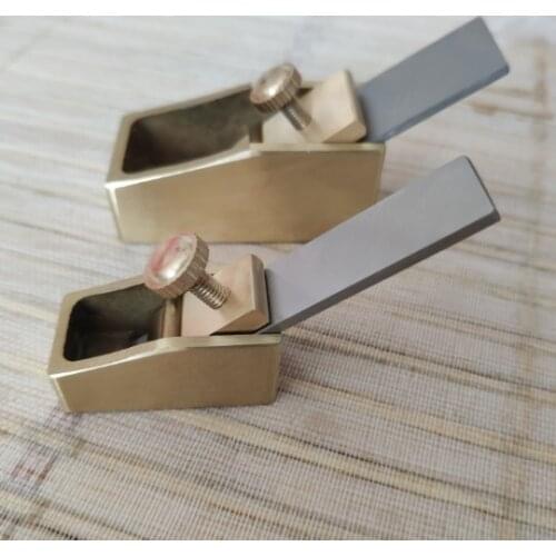 2pcs Flat bottom Mini brass planes, violin/guitar making tools