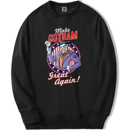 2020 Autumn Winter Men Sweatshirts Make Gotham Great Again Joker Warm Fleece Hoodies Casual fashion comic hip hop streetwear