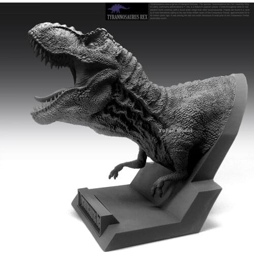 Resin Dragon kits The Bust Of Tyrannosauruss Cretaceous Tyrannosaurus Self-assembled(14-18CM) W2119w