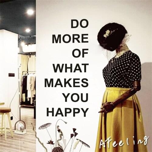 English Motto Wall Sticker Tea Coffee Shop Clothing Store Window Door Advertising Poster Sticker Ads Decoration Shops Banner