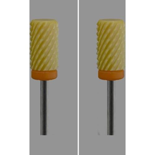 2pcs Orange Ceramic Nail Drill Bit - Small Barrel Bit XXC