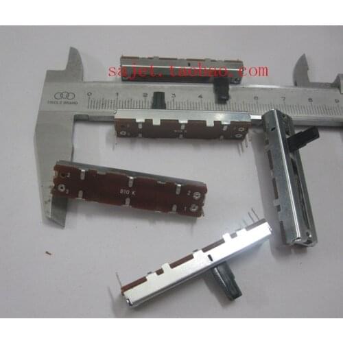 Original new long 45MM stroke 30MM single tripod straight sliding potentiometer B10K audio amplifier mixer fittings resistance