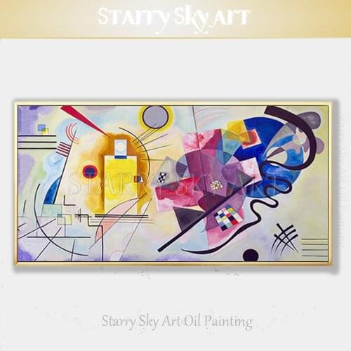 Excellent Artist Hand-painted High Quality Abstract Kandinsky Oil Painting on Canvas Reproduce Russian Artist Abstract Painting