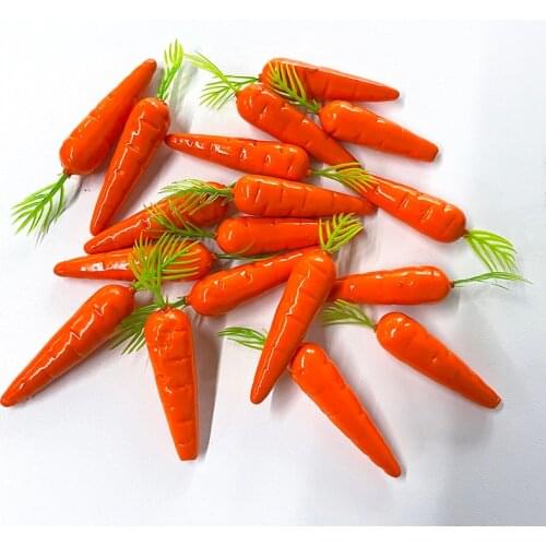 20pcs Easter Simulation Carrot Easter Decorations for Home Artificial Carrot Craft Kids Gift Favor Easter Bunny Party Decor Prop