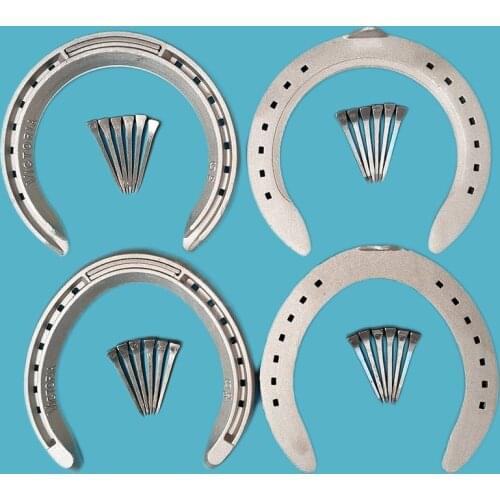 Aluminum alloy horseshoe speed race light endurance race horseshoe with hoof nail horseshoe