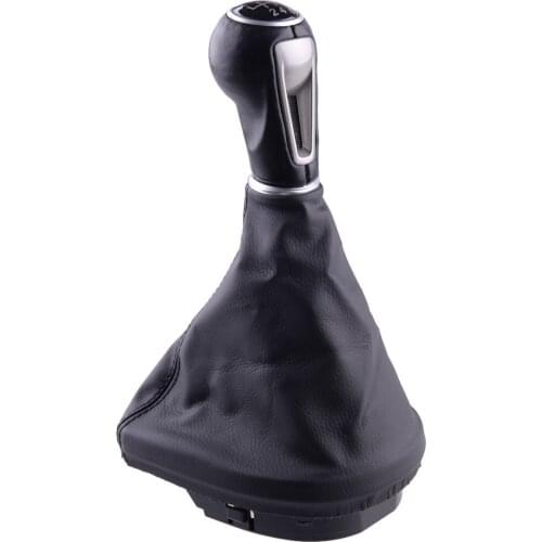 6 Speed Car Gear Shift Stick Knob Gaiter Boot Cover Cap Frame Fit For Seat Leon II Toledo III Altea XL 2006 2007 2008 2009