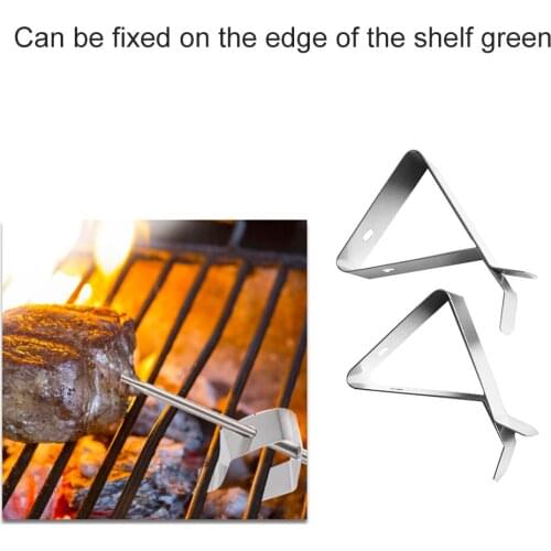 Stainless Steel Barbecue BBQ Thermometer Probe Clip Holder Coffee Cup Clamp Oven Kitchen Accessories Baking Tools