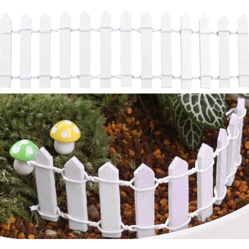 Garden Supplies DIY Mini Fence Barrier Paling Wooden Craft Fairy Garden Showcase Decoration 100x5cm Outdoor Decor