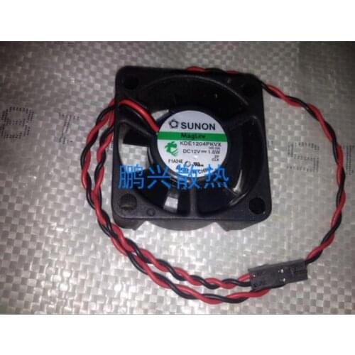 Original KDE1204PKVX 40*40*20 12V 1.6W 4 cm 2 wire cooling fan