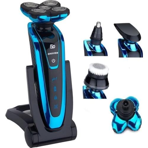 Waterproof powerful rotary electric Shaver rechargeable balds shaving machine beard Electric Razor For Men facial grooming set