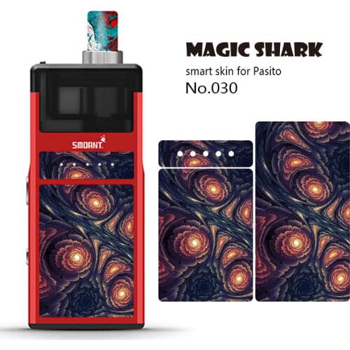 Magic Shark PVC 2.5D Motorcycle Zombie Skull Stylish Vape Case Cover Film Skin Sticker for Smoant Pasito Pod