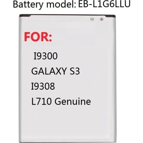 Replacement Battery EB-L1G6LLU For Samsung I9300 GALAXY S3 I9308 L710 Genuine Phone Batteries 2100mAh