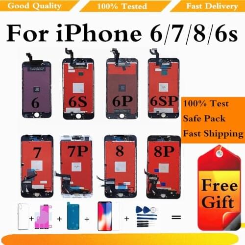 100% Tested AAA For iPhone 7 LCD Screen Diaplay No Dead Pixel Replacement Pantalla For iPhone 6 6S 7 8 Plus 8X LCD