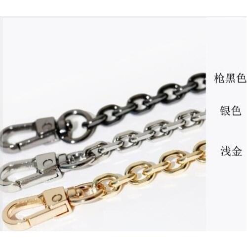 Gold / silver / black handbag metal accessories bag chain does not fade O-shaped 7mm metal chain handle