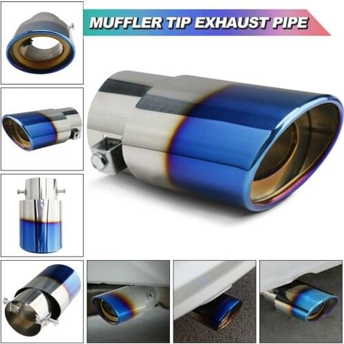 1pc Car Auto Exhaust Pipe Tip Rear Tail Muffler Stainless Chrome DIY Parts Moulding
