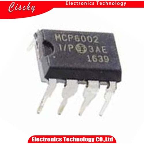 10PCS MCP6002-I/P MCP6002 DIP-8 original quality assurance In Stock