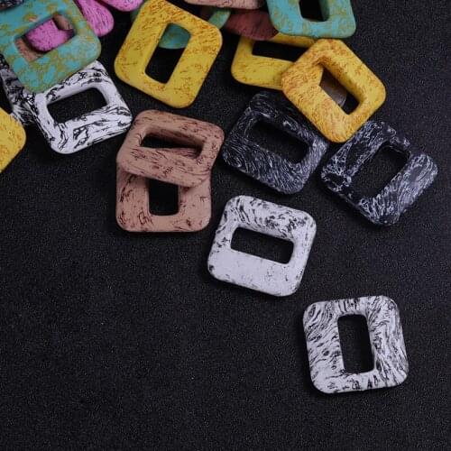 20pcs/lot New Retro Color Acrylic Buckle Beads DIY Handbag Chains Mask Chains Earrings Necklace Mobile Chains Accessories