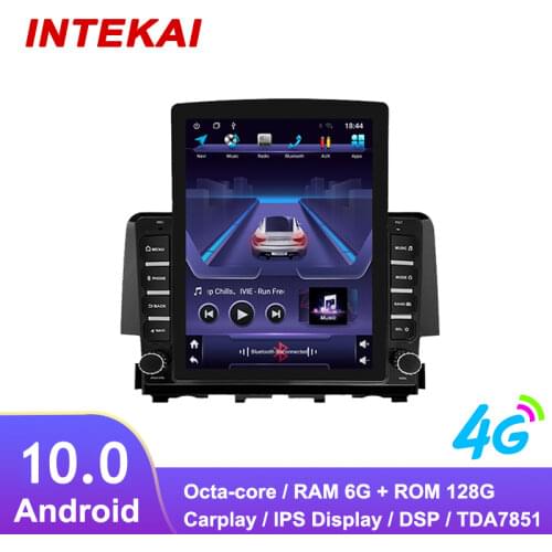9.7" Vertical Style Tesla Screen Android10.0 Car Radio GPS Navigation Autoradio multimedia player for Honda CIVIC 2016 2018 2019