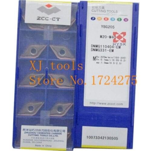 Free Shipping DNMG110404 EM YBG205 (10pcs/lot) Cemented Carbide Cutting tools turning insert DNMG110404