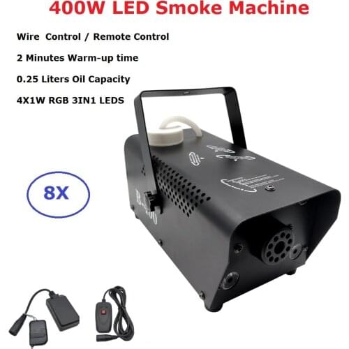Wireless Remote Control LED 400W Fog Machine Stage Smoke Machine RGB 3IN1 LED Fogger Dj Equipments Party Wedding Stage Shows