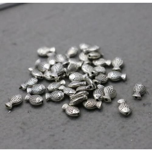 10PCS Boutique Fish Alloy Findings separate beads Metal Hardware Ornaments DIY Fittings for Accessory Jewelry Making Design