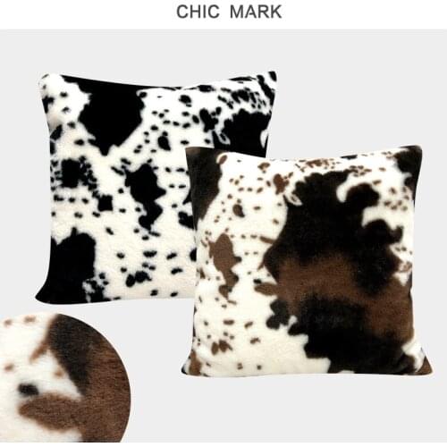 Cows Animal Skin Texture Printing Decorative Cushion Cover Black White Pillow Cases for Home Sofa Car office Throw Pillowcase
