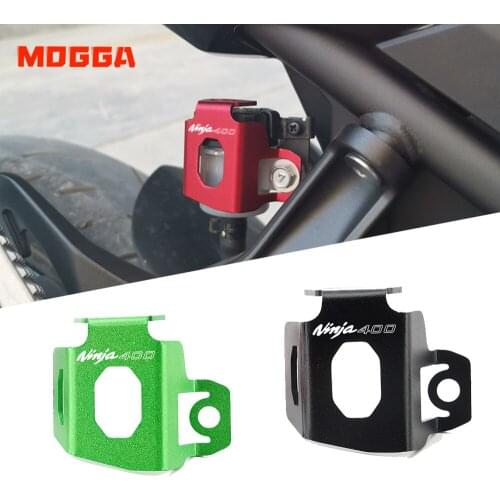 For Kawasaki Ninja400 Ninja 400 Motorcycle high quality CNC Accessories Rear Brake Fluid Reservoir Guard Cover Protector