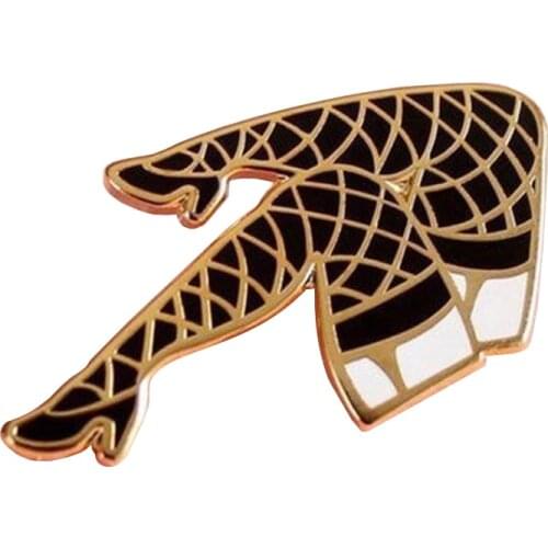Sexy Beauty Legs Enamel Pin With Fishnets And High-heeled Shoes Brooch Cartoon Badge