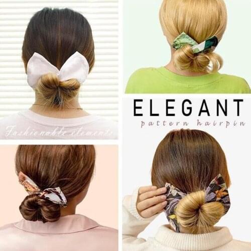 French Twist Hairstyle Donut Bun Former Maker Deft Bun Classy Multicolor Cloth Clip Braider Hairstyle Tool Ballerina Shaper