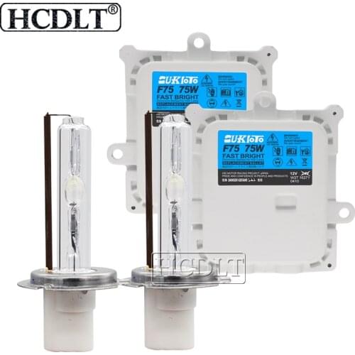 HCDLT 1 Set H1 H3 H7 H11 9005 HB3 9006 HB4 D2H 75W Car Headlight Bulb 4300K-8000K AC 12V DIGITAL HID Ballast 75W HID Xenon Kit
