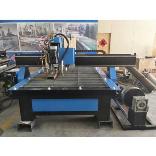 Good working effect 1325 1530 machine plasma machine cut 220V/380V metal steel pipe 4 axis plasma cutting machine with Flame