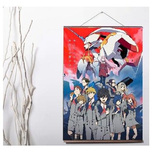 Darlingin the FranXX Classic Japanese Anime Art Canvas print poster painting with solid wood