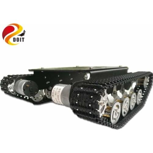 DOIT Shock Absorption rc Robot car chassis kit Crawler Tank Car Chassis with Suspension Track Caterpillar Crawler eduactional ki