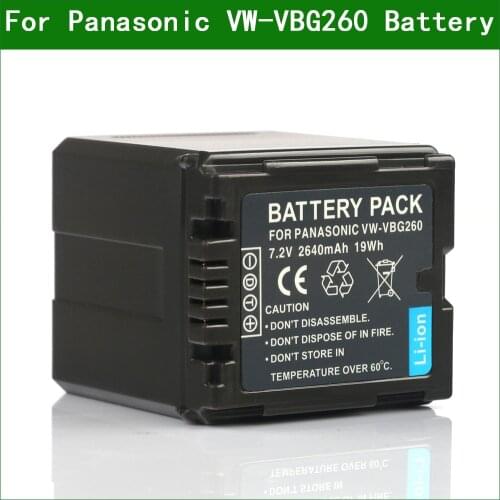 Lanfulang VW-VBG260 VBG260 Digital Camera Battery for Panasonic HDC HS700 TM200 TM300 TM700 TMT750 SDR-H80 SDR-H90 HDC-MDH1
