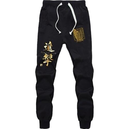 Attack on Titan Pants Students Summer Breathable Sports Pants Cotton Long Pants Top Quality