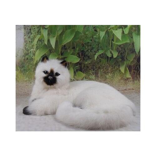 Simulation cute lying cat 30x21x16cm model polyethylene&furs cat model home decoration props ,model gift d704