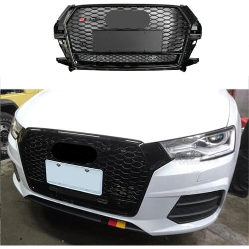 Bumper Grill For Q3 Grill For Q3 SQ3 2016 2017 2018 Modified Auto Cover Front Racing Grills Auto Grille Front Grill Cover