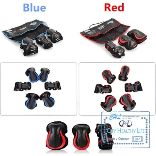6 pcs/kit High Strength PVC JKP Protective Gear Set for SEBA Branded Knee Wrist Pad Skating Skateboard Scooter Hiking Cycling