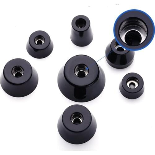 16pc Black Rubber Feet Non-slip Furniture Foot Table Leg Cabinet Bottom Pad for subwoofer Speaker machinery Funiture Accessories